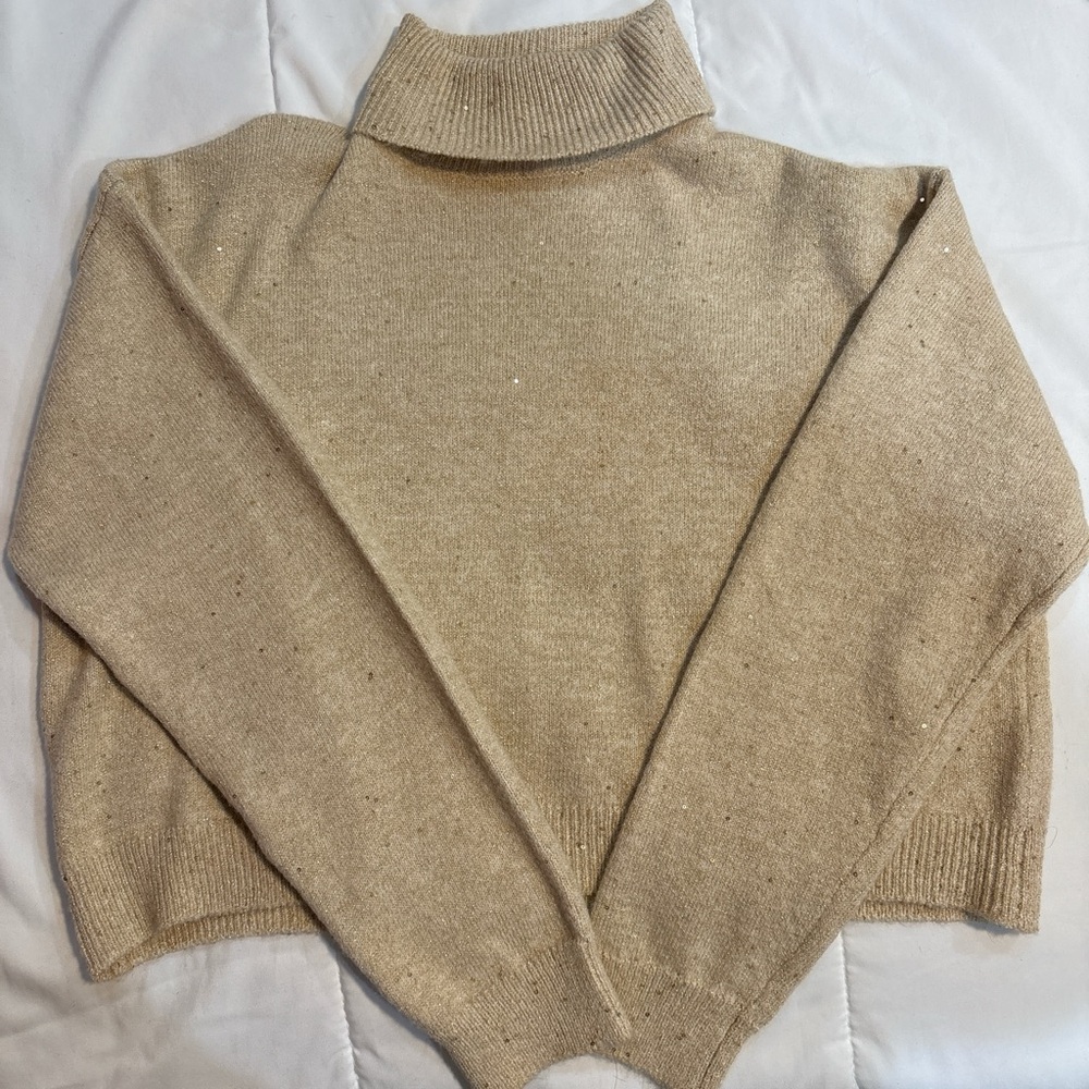 Forever 21 Light Tan Turtleneck Sweater